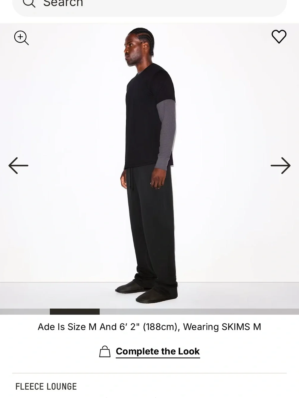 SKIMS FLEECE LOUNGE Mens Classic Straight Leg Pant Washed Onyx Black 5X NWT!!
